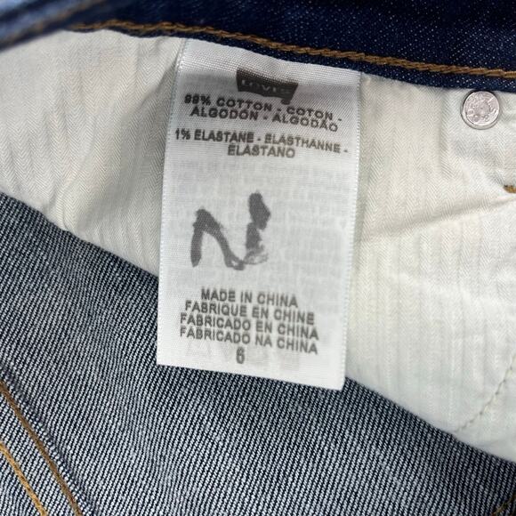 Levi's Women's Blue Denim Demi Curve Boot Cut Jeans 6 (29/31) Classic Fit - Picture 6 of 7